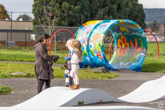 Families love using their imagination for play at Arrow Park in North Springfield.