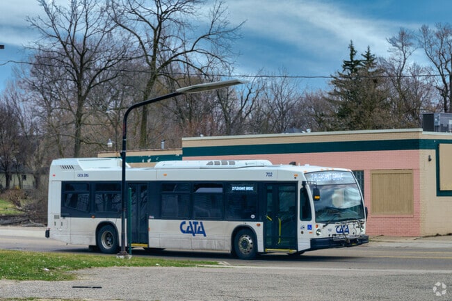 The CATA bus line can get you close to where you need to go from Greencroft Park.