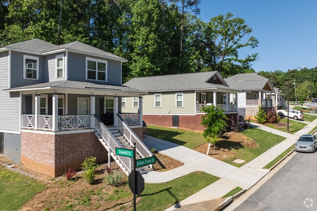 Rows of charming single-family homes are part of the wave of new development in Orchard Knob.