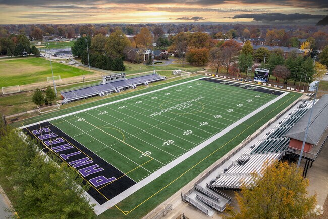Residents go to Steele Stadium to root for Kentucky Wesleyan College's football team.