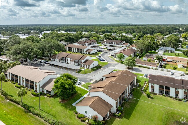 Condominiums with carports and shared green space add variety to housing in Zephyrhills North.