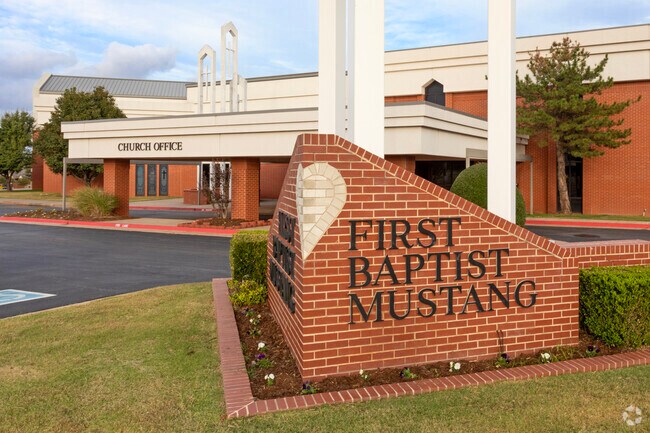 First Baptist Church is among several worship options located in Mustang.