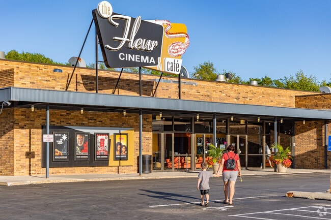 Southwestern Hills is home to the Fleur Cinema and Cafe, Des Moines' premier arthouse theater.