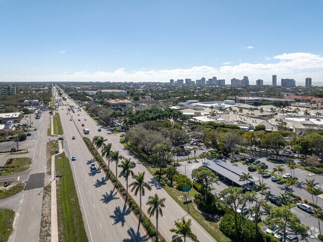 Route 41, Tamiami Trail is the main artery running right past Pelican Bay.