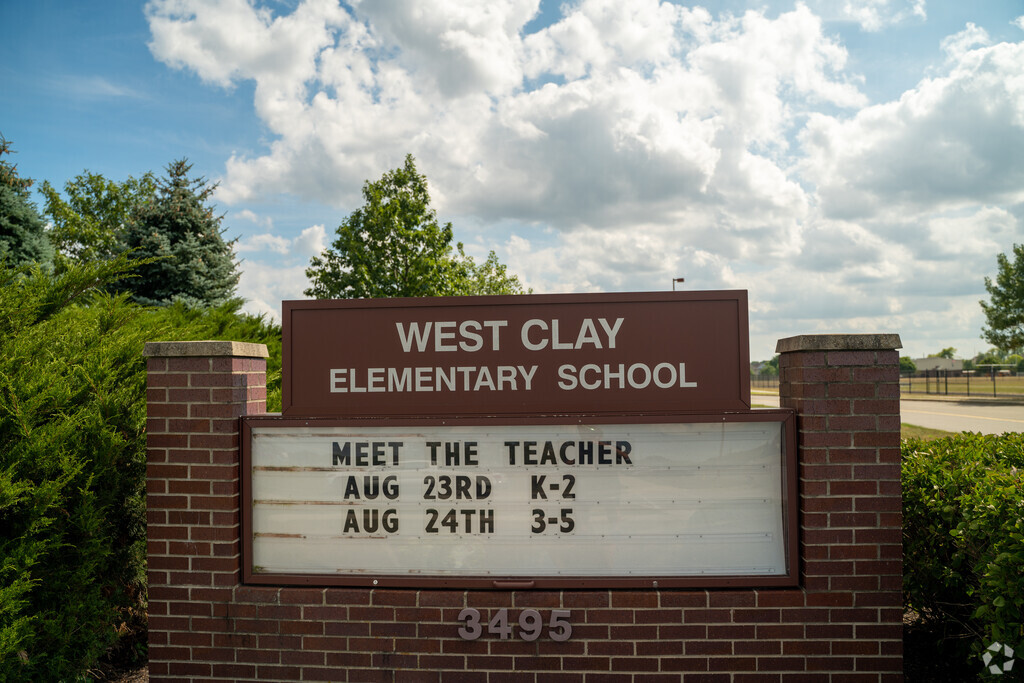 West Clay Elementary School in West Carmel welcomes its students.