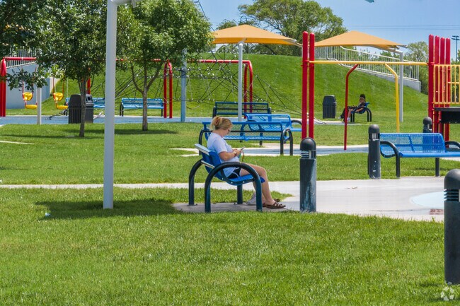 Sit back and enjoy the outdoors at Linear Park in Goddard.