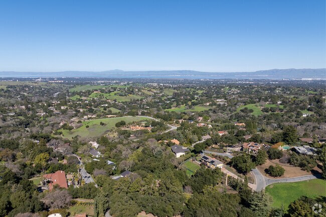 Nestled in the hills, Los Altos Hills estates enjoy panoramic views of the San Francisco Bay.
