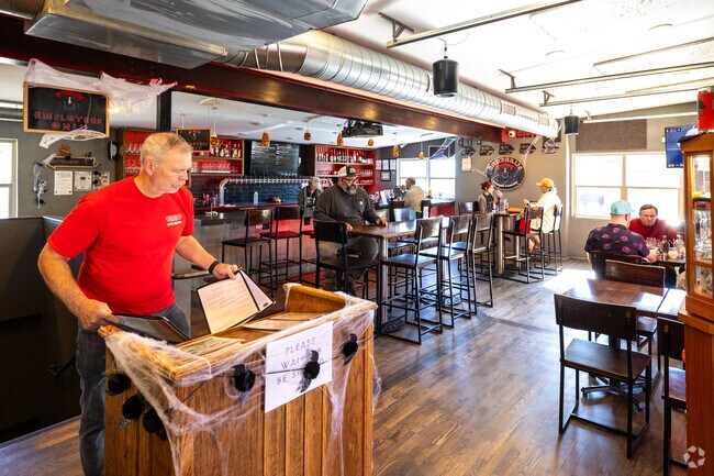 Grab some refreshments and lunch at the Cerberus Brewing Company which is in