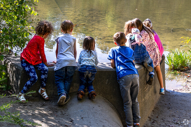 Look for the fish and turtles in the lake with your buddies at Washington Lake Park.