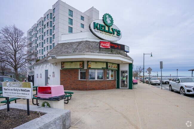 Visit the famous Kelly's Roast Beef near West Revere and place your order at the window.