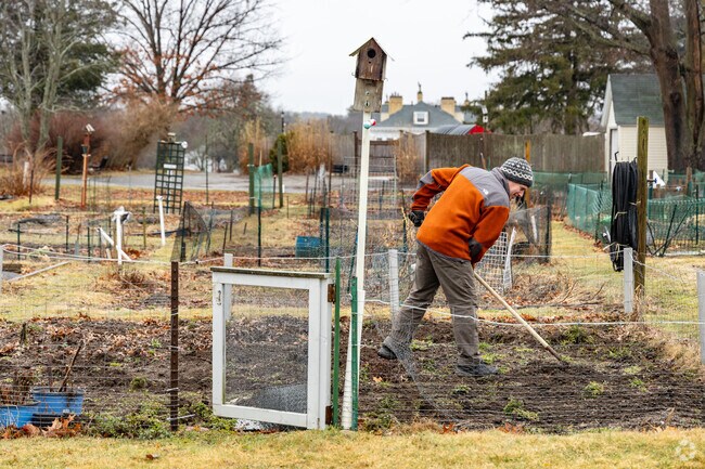 Greenlodge residents enjoy time in their gardens.