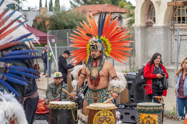 Local Indian tribes perform at the Citrus Harvest Festival.