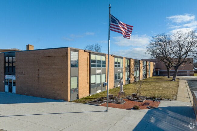 Flag at St. Isaac Jogues Elementary School.