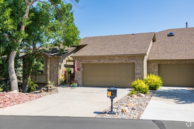Three-bedroom and two-bathroom townhomes in Cheyenne Hills sit on tight lots.