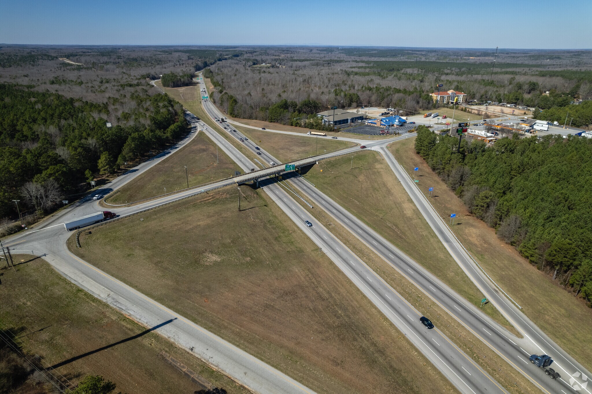 I-26 and 385 connect Clinton to other cities like Greenville and Spartanburg.