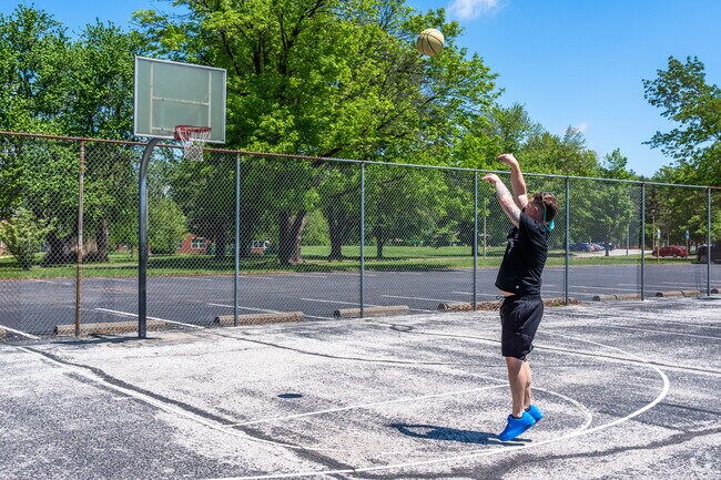 You can often spot people shooting hoops on the outdoor courts at Wesselman Park.