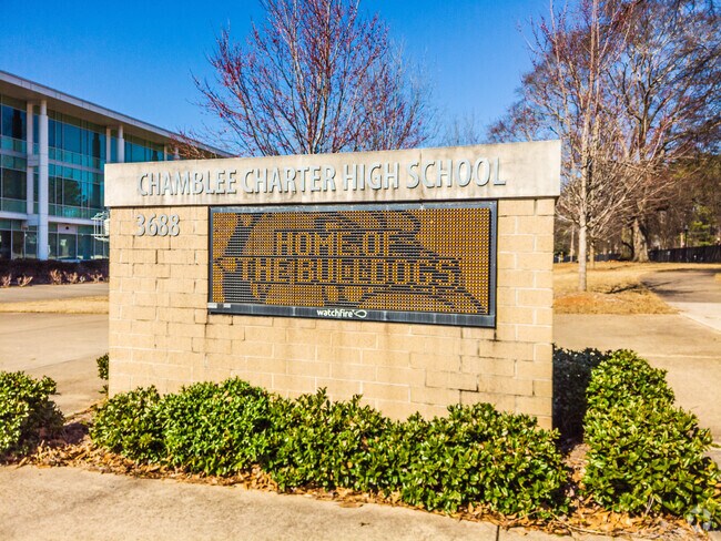 Chamblee Charter High School entrance.