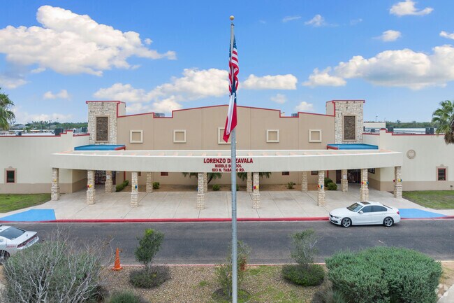 Lorenzo de Zavala Middle School blends perfectly into the Hidalgo County scenery.