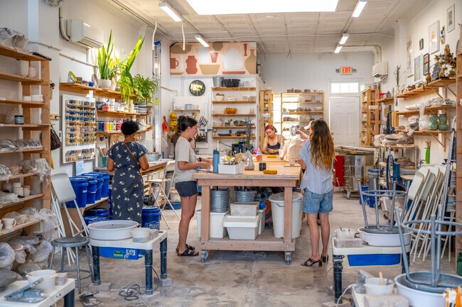Hand-thrown pottery studio in East Highland Park offers classes for aspiring potters.
