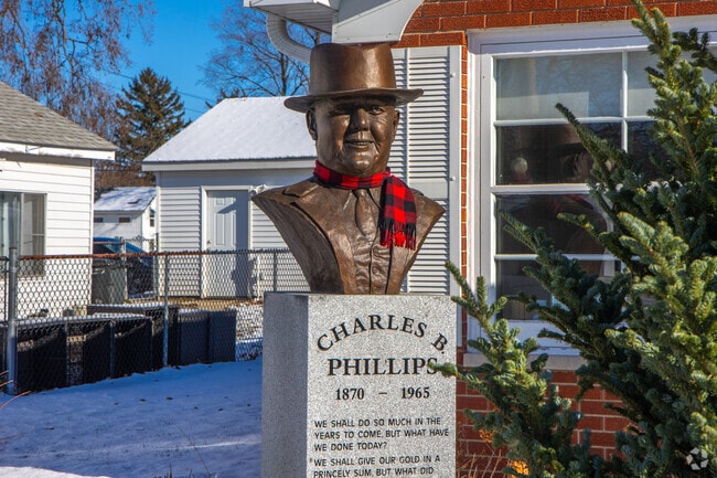 Newark residents can check out books at the Charles B. Phillips Public Library.