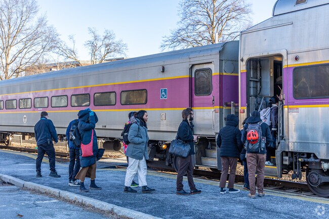 Brandeis Station gives students in Angleside easy access to the city of Boston.