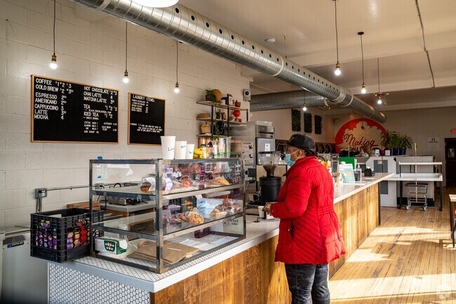 The Commons is a great place to enjoy a specialty coffee while doing laundry.