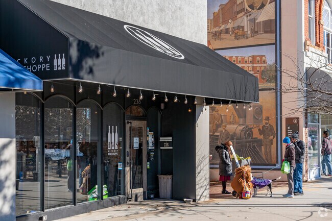 The Hickory Wine Shoppe is a popular place for residents to gather in Downtown Hickory.