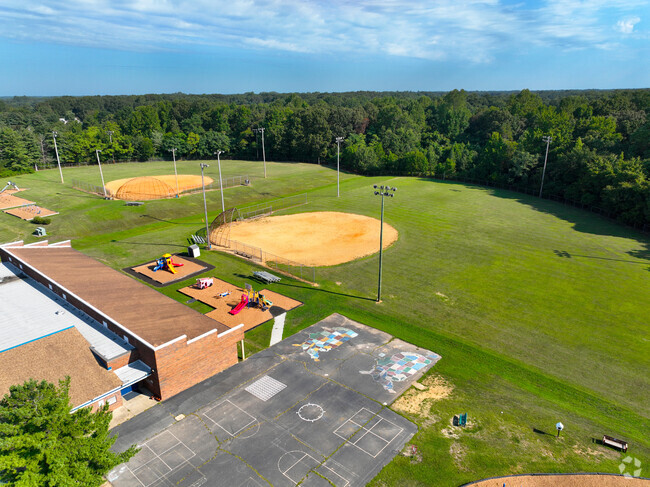 Baseball fields at Cold Harbor Elementary School.