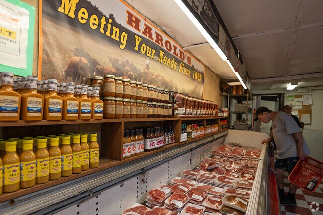 Harolds Meat Market has a good variety of meat as well as fruits and vegitables.