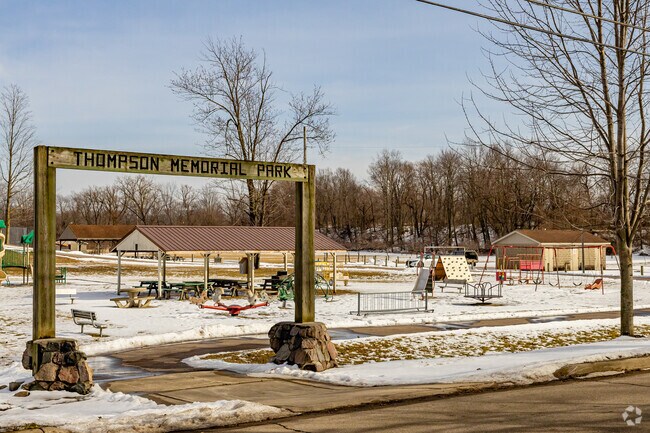 Thompson Memorial Park's playground brings families from across Hudson for after-school play.