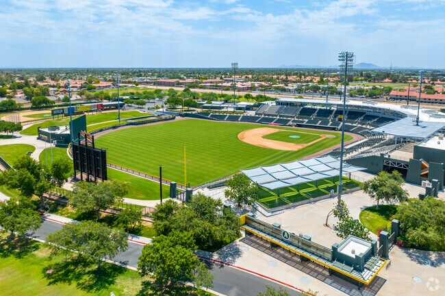Embrace the energy of N. Center's Hohokam Stadium, Meza's iconic sports venue.