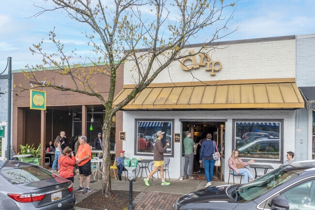 A local coffee shop, Drip Coffee, provides the locals their daily caffeine fix.