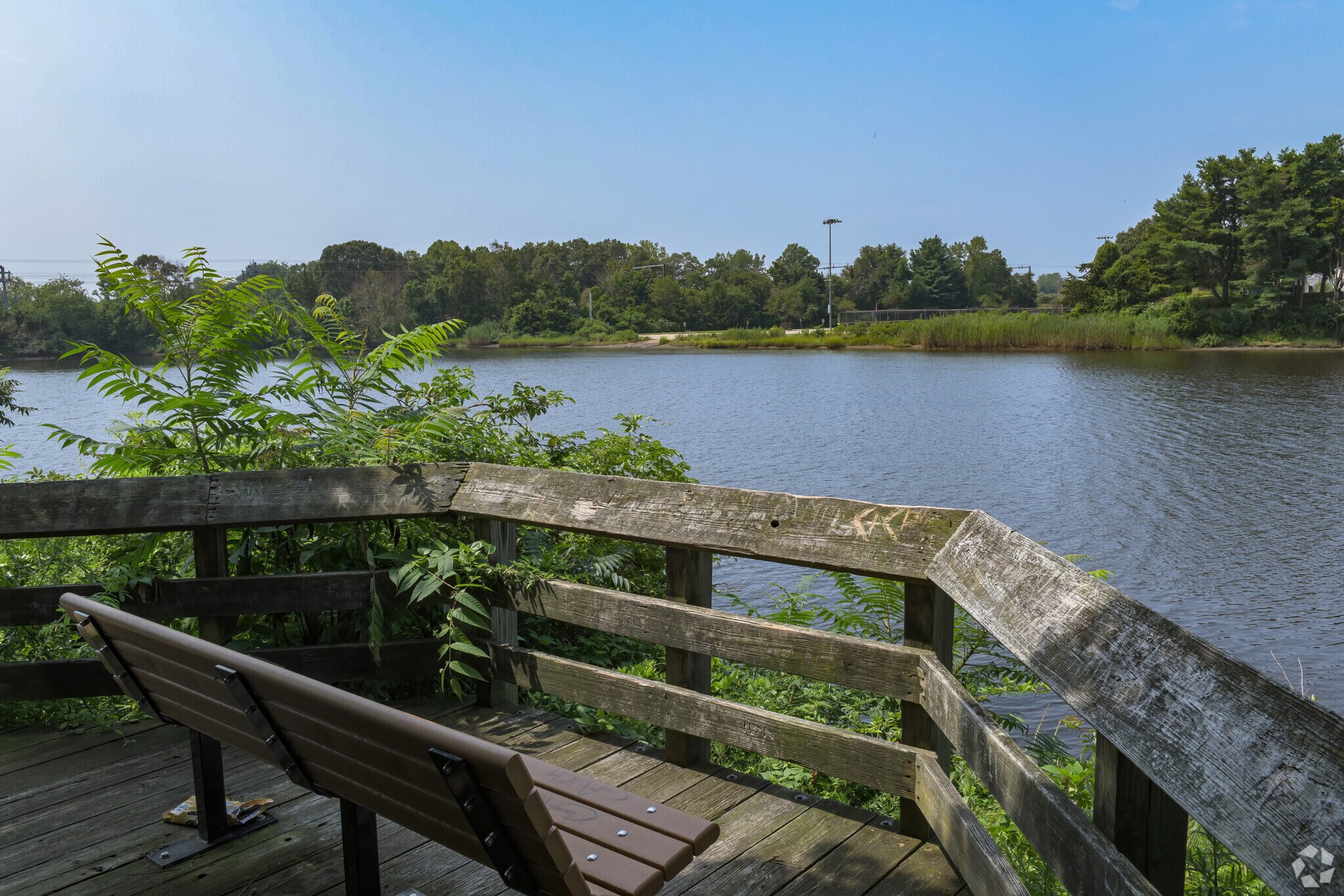The Poquonnock River Boardwalk stretches across a portion of the Poquonnock Bridge neighborhood.