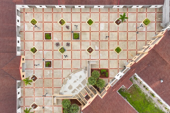 Jeaga Middle School inner court is where students socialise between classes.