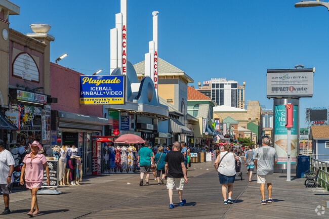 The Atlantic City boardwalk provides tons of entertainment minutes from your door in Duck Town.