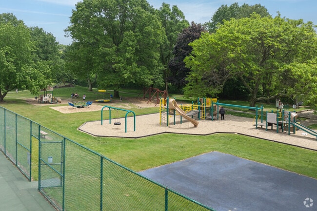 Shoreham Downs Village Park is nestled amongst homes steps from Lake Michigan.