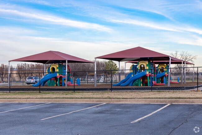 Elza R Tucker Elementary School has a smaller playground for the lower grades.