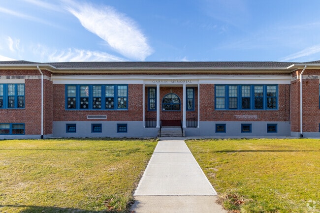 Alternate entrance at Garvin Memorial School in Berkeley, Cumberland RI.