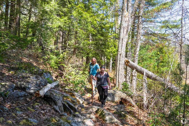 Hikers begin the journey to Royalston Falls, a popular but strenuous hike to a beautiful waterfall.
