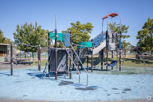 The play structures at Reach Academy in Oakland are new and all the rave for students.