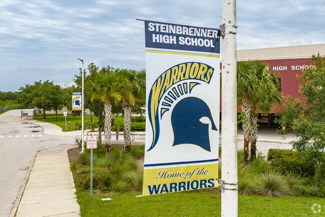 Steinbrenner High is home of the Warriors, the school mascot in Lutz.