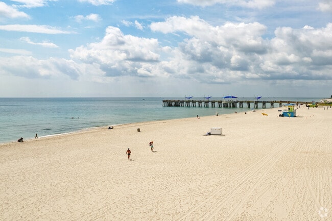 The Pompano Beach Pier is a short drive from Cresthaven neighborhood of Pompano Beach, FL.