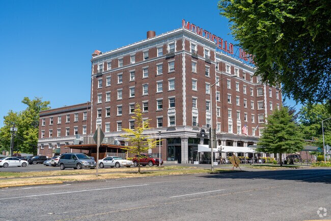 Historic Monticello Hotel adds a touch of elegance and charm to the neighborhood near Glenwood.