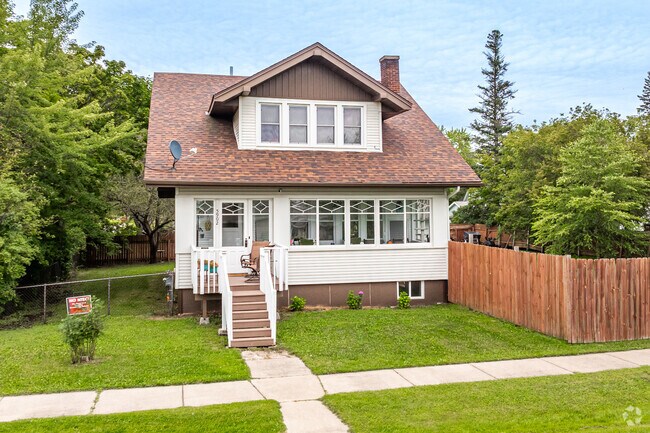 Enclosed front porches extend the space usage in Superiors colder climate.