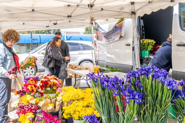You can find seasonal flowers to brighten your day at the Farmers Market in Downtown Oxnard.