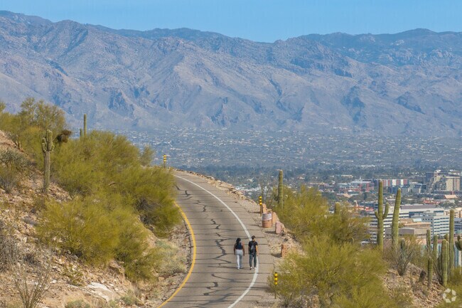 Residents enjoy the scenic mountain views in every direction at Sentinel Peak Park.