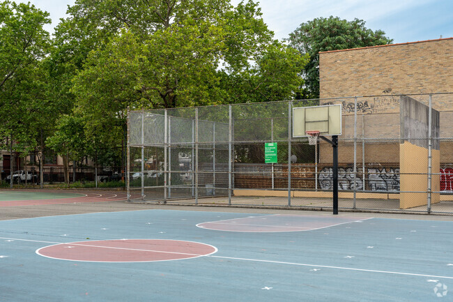 Your kids will never want to leave the playground at PS 299 Thomas Warren Field School.