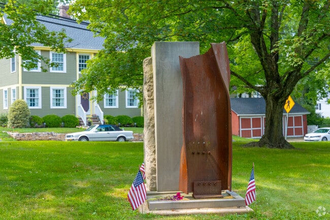 Rocky Hill’s 9/11 memorial includes a steel beam from the World Trade Center.