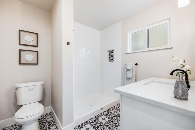 Bathroom. Shower stall coming.