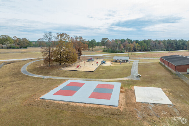 Shelby Elementary has plenty of green space for students to play.